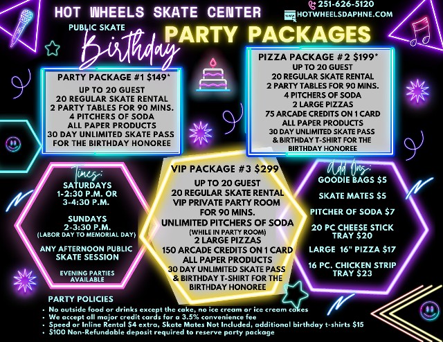 Affordable party packages